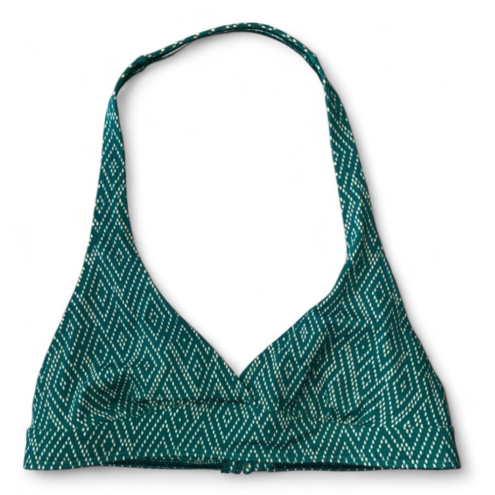 Green boho urban outfitters halter bikini top